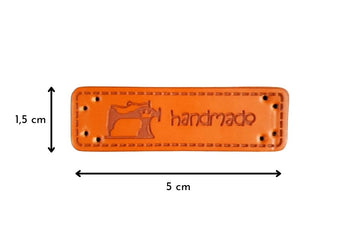 Kunstleder Label "handmade" zum Annähen